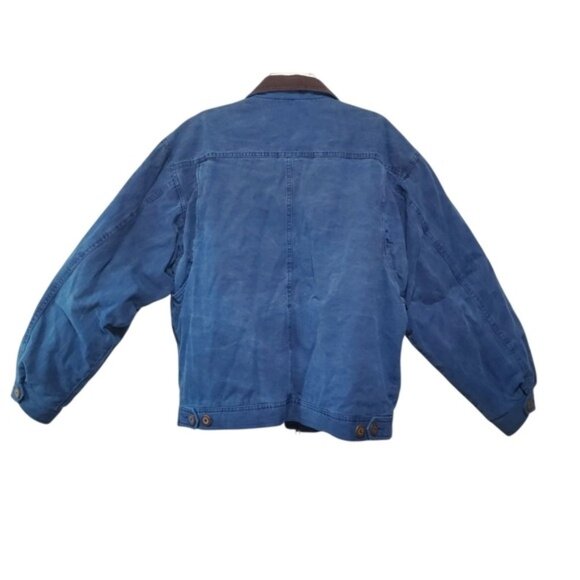 80s 90s Mint Vintage Eddie Bauer Barn Coat Down Fill Cotton Canvas M - Picture 2 of 13